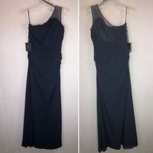 Pronovias Alida One Shoulder Evening Gown Dress 14